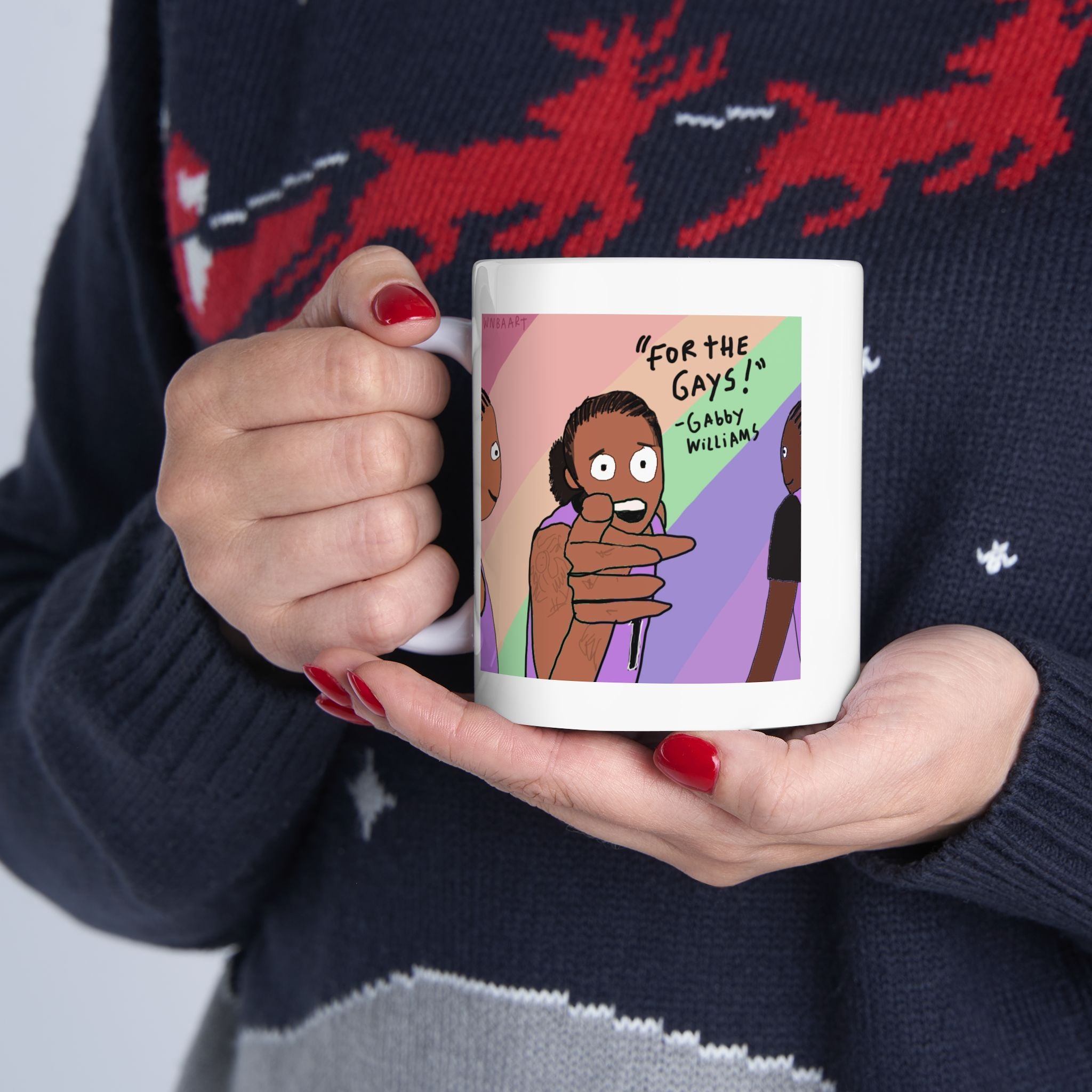 "For the gays!" Ceramic Mug, (11oz, 15oz)