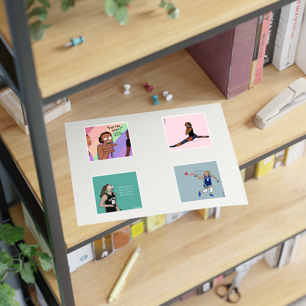4 Most Popular Designs Sticker Sheet (Stickers 3" x 3" each)