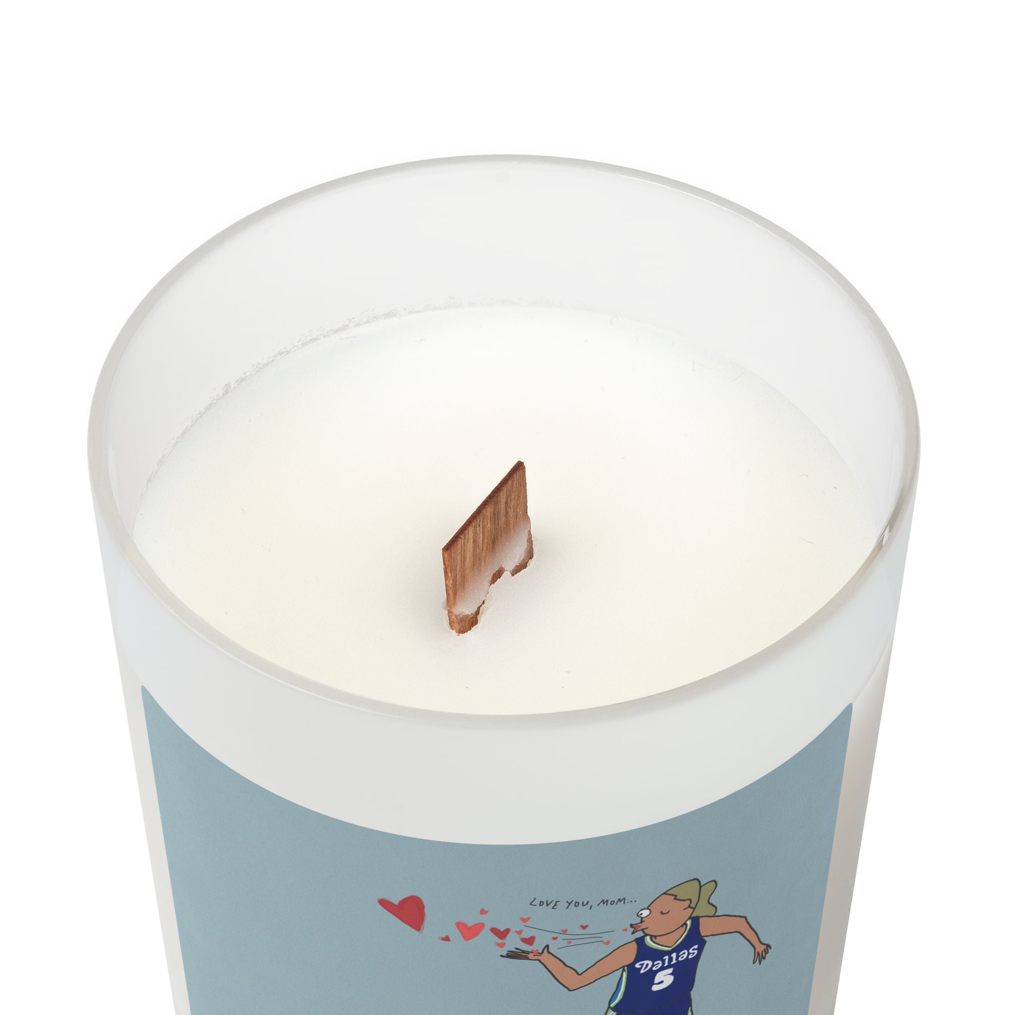 Paige Blows Kiss Frosted Glass Candle, 11oz