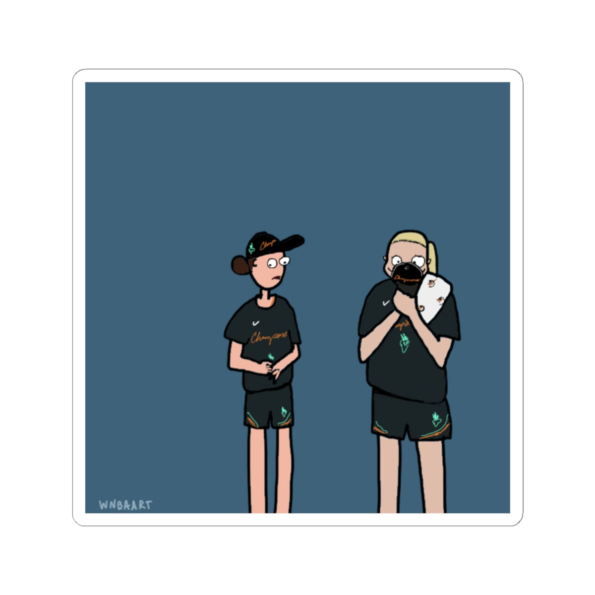 Marine and Pauline Champs Sticker