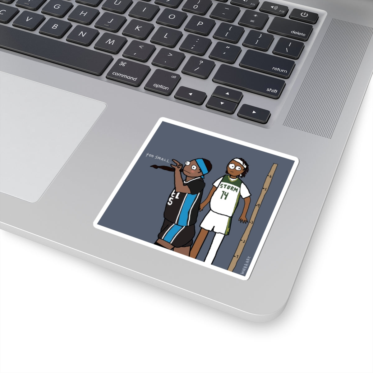 Angel too small Sticker