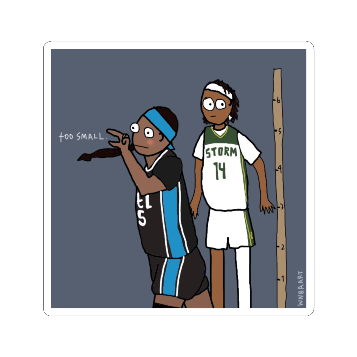 Angel too small Sticker