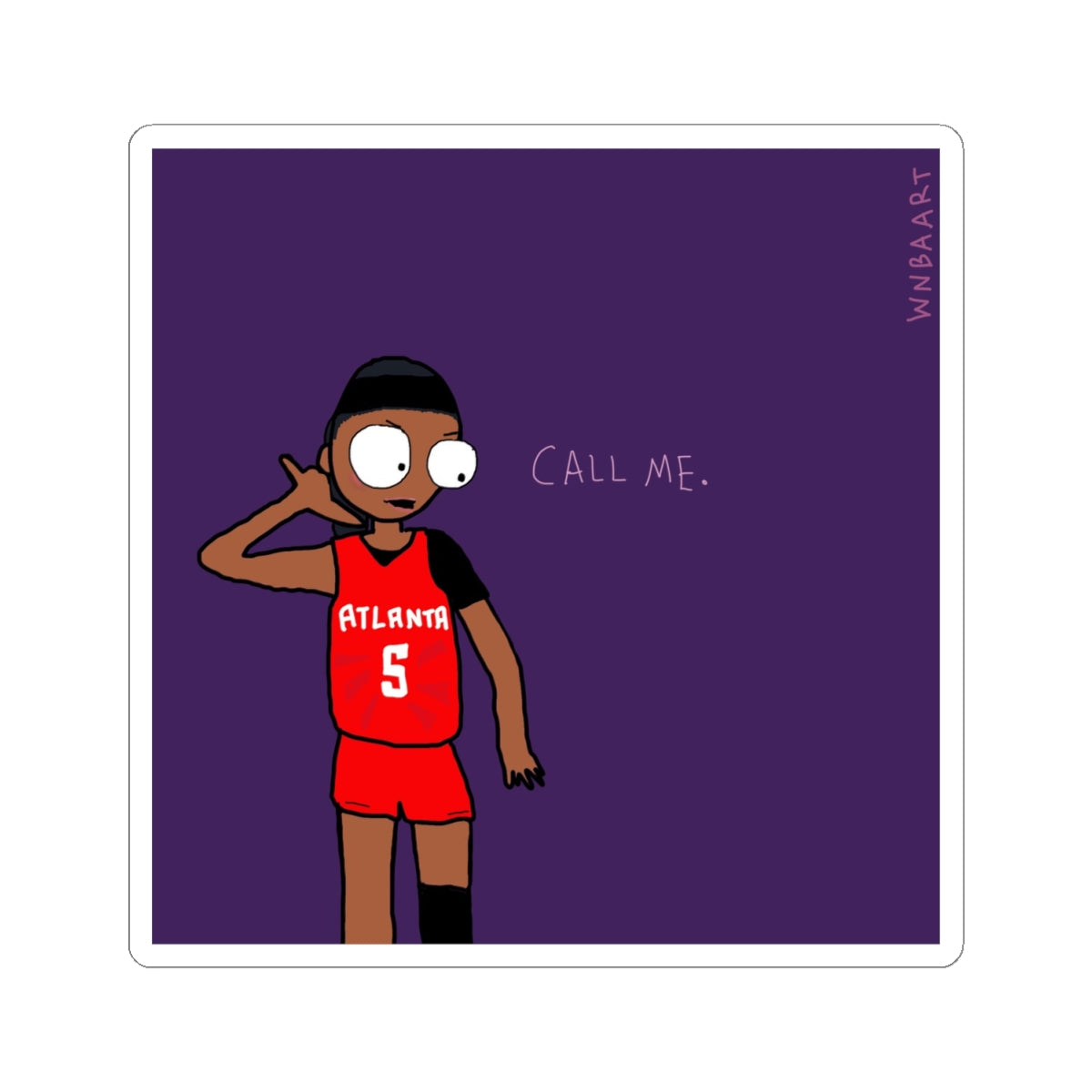Angel "call me" Sticker