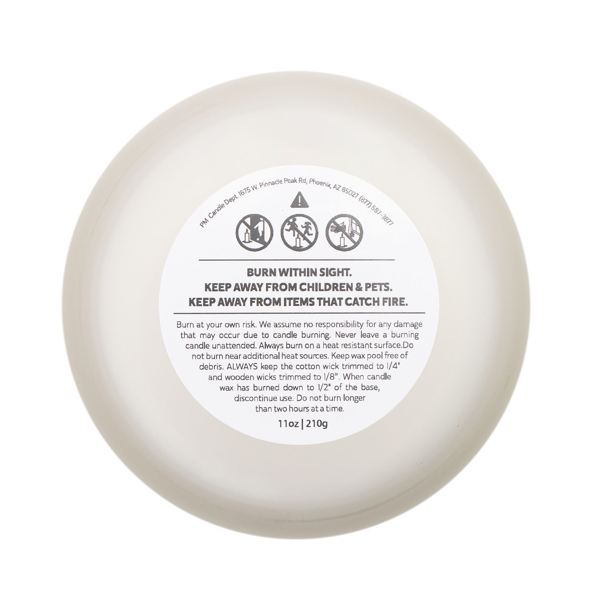 Paige Blows Kiss Frosted Glass Candle, 11oz
