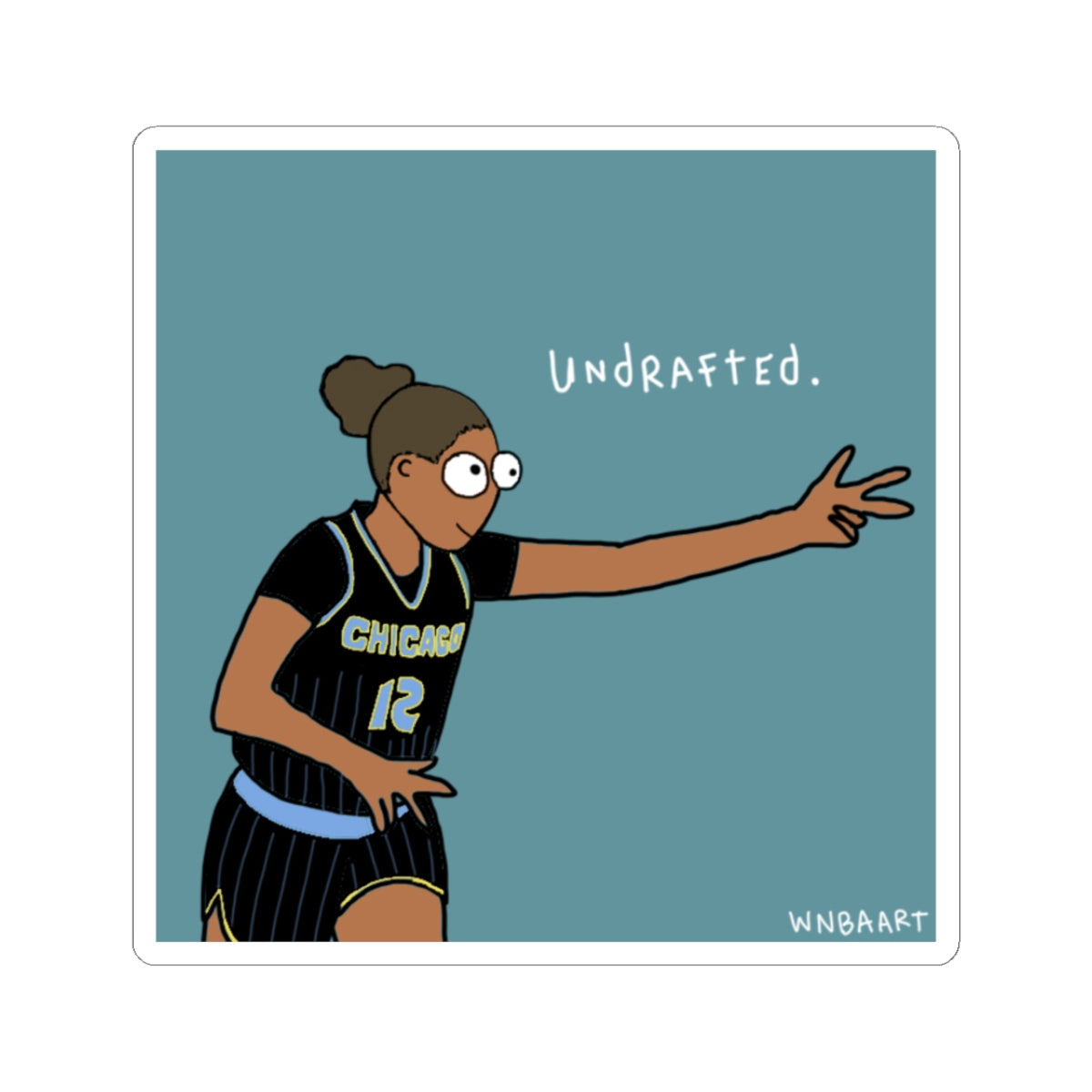 syd taylor undrafted sticker 3x3