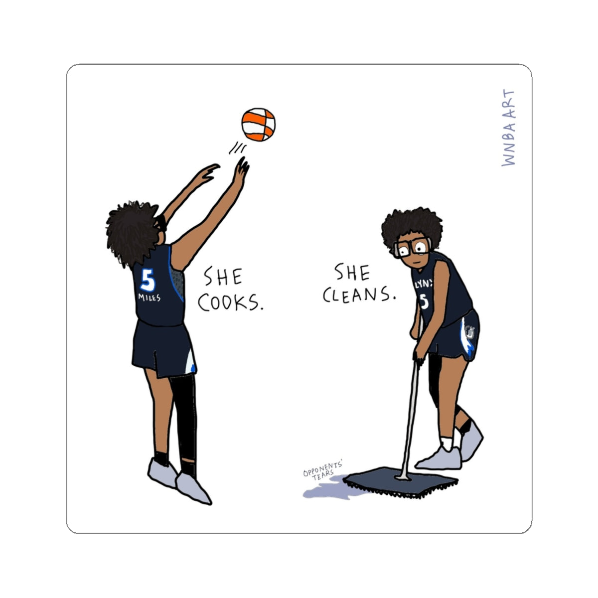 Olivia Miles Cooks and Cleans Sticker 3 x 3