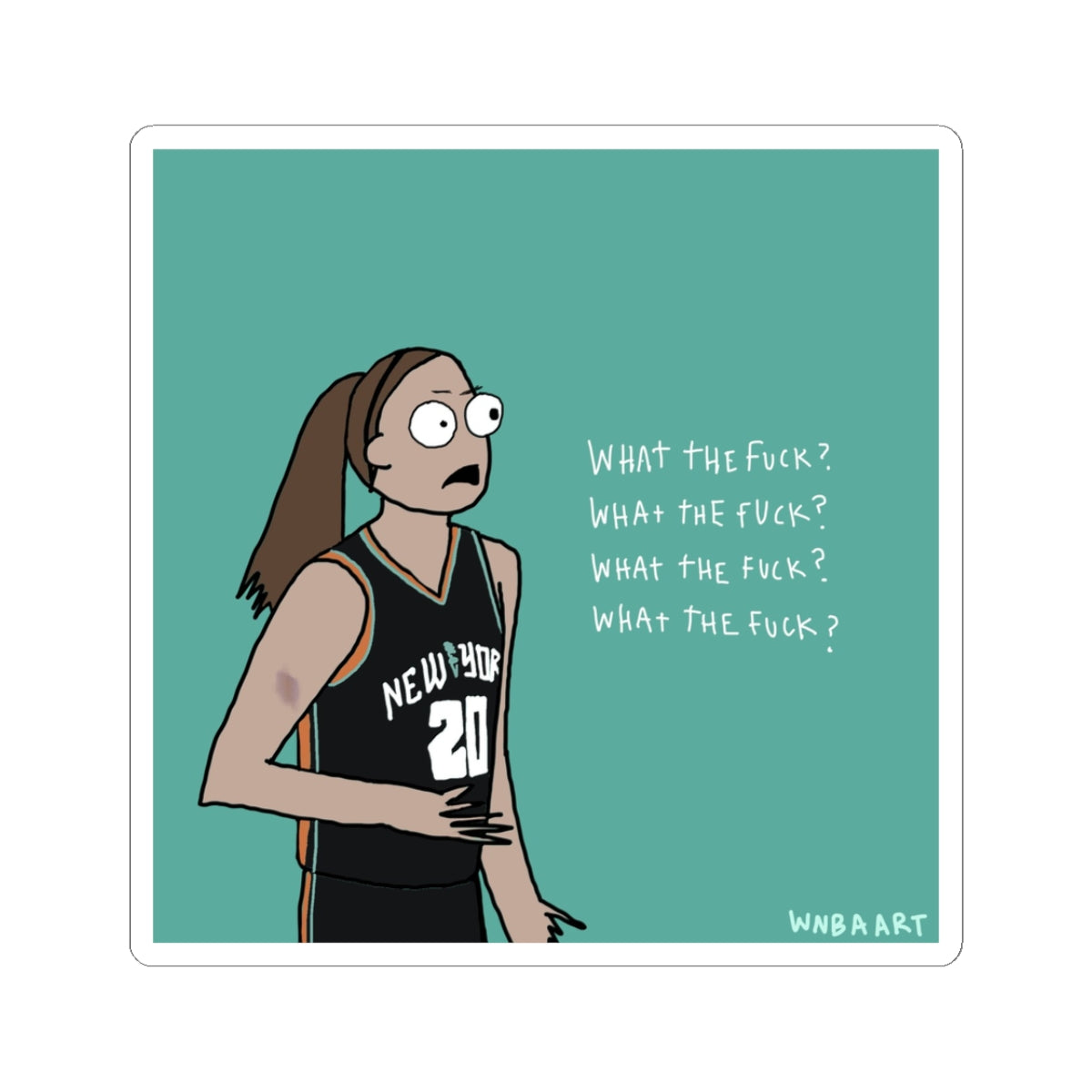 WTF WTF WTF Sticker 3 x 3