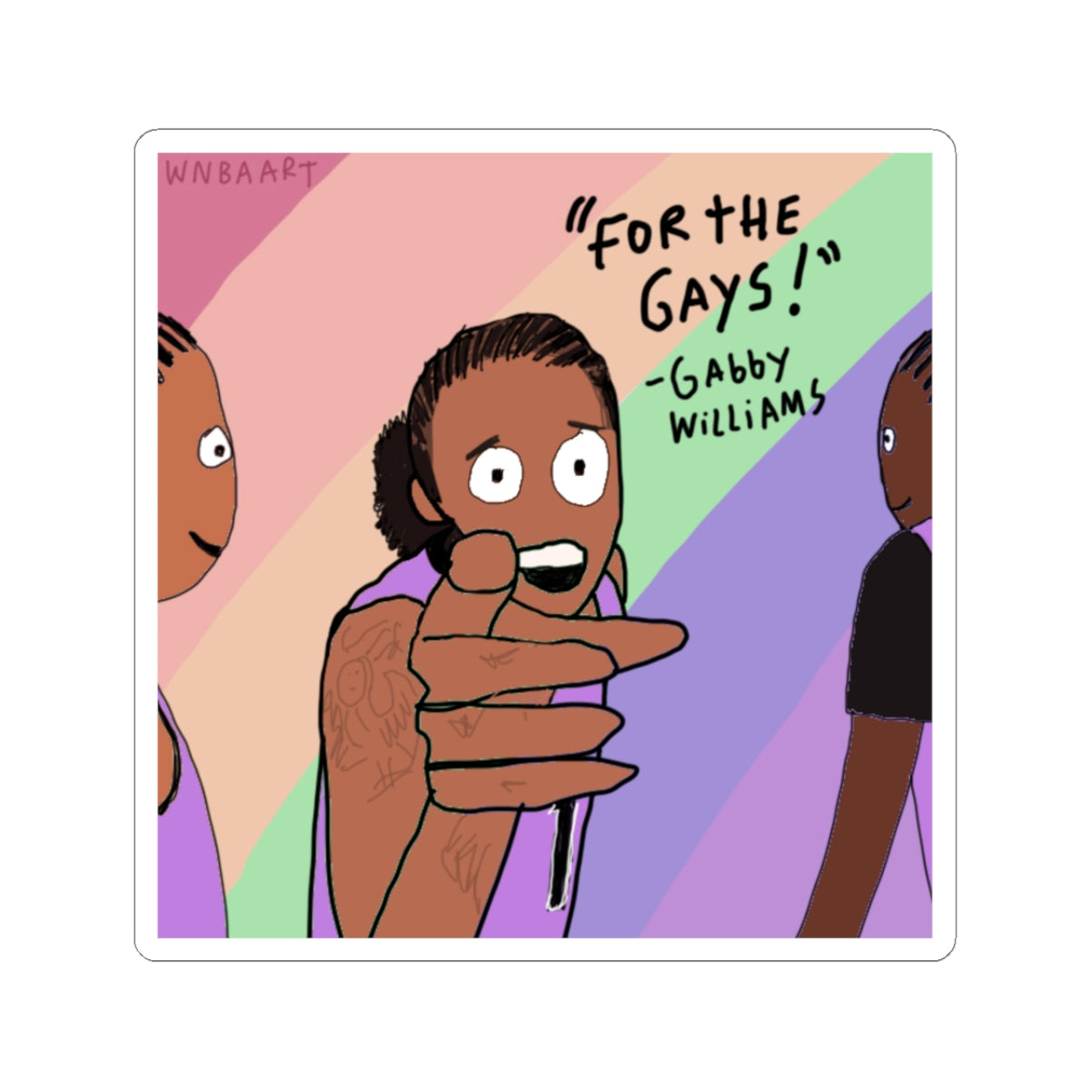 "For the gays!" Sticker 3 x 3
