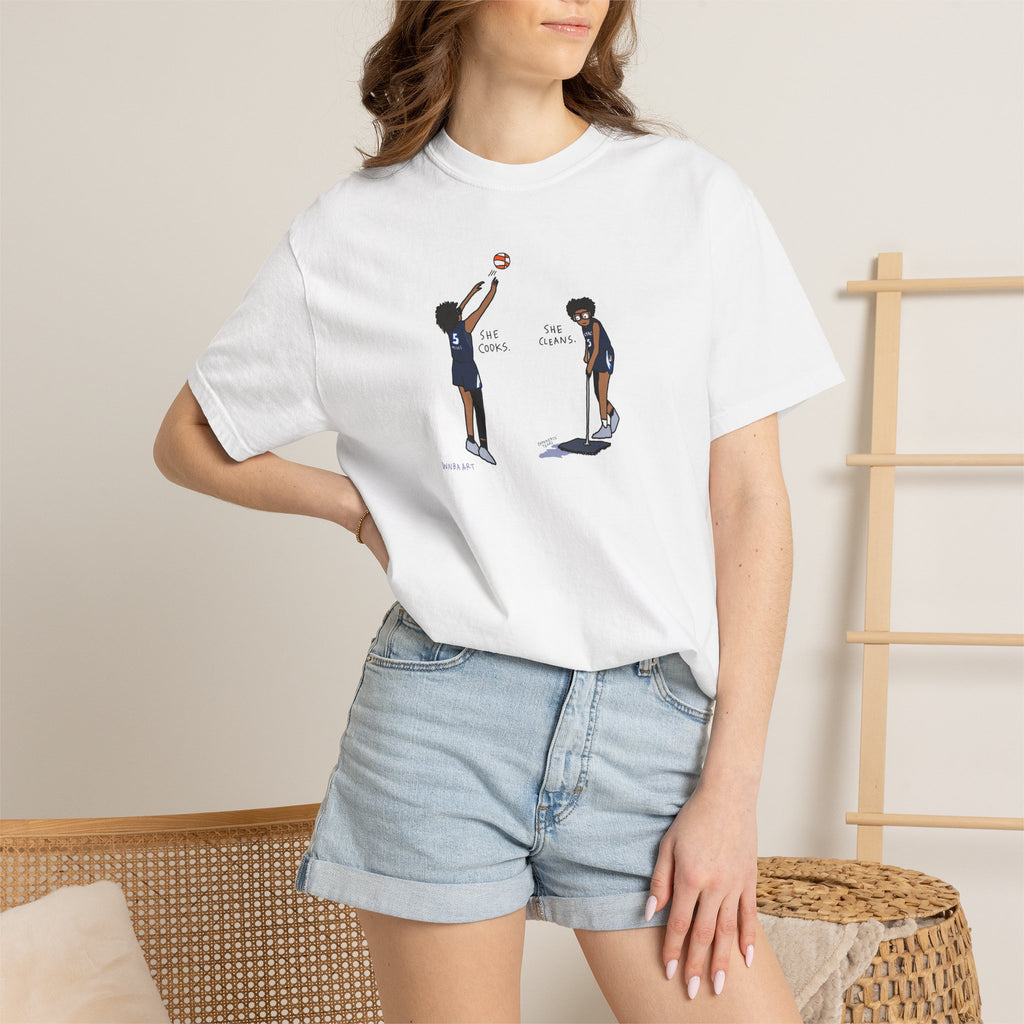 Olivia Miles Cooks and Cleans Unisex Tee