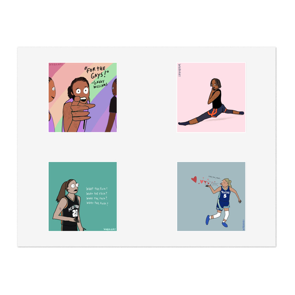 4 Most Popular Designs Sticker Sheet (Stickers 3" x 3" each)