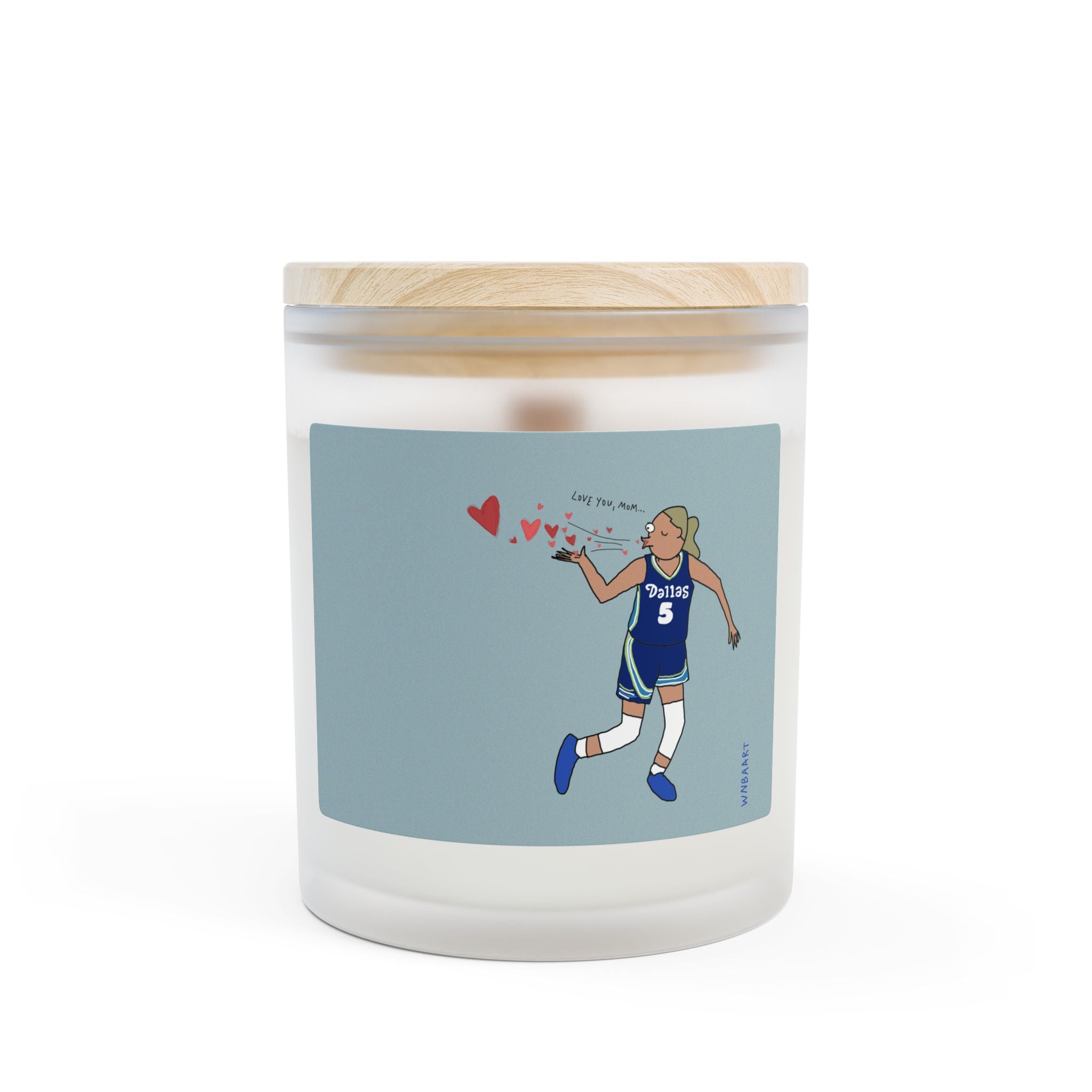Paige Blows Kiss Frosted Glass Candle, 11oz
